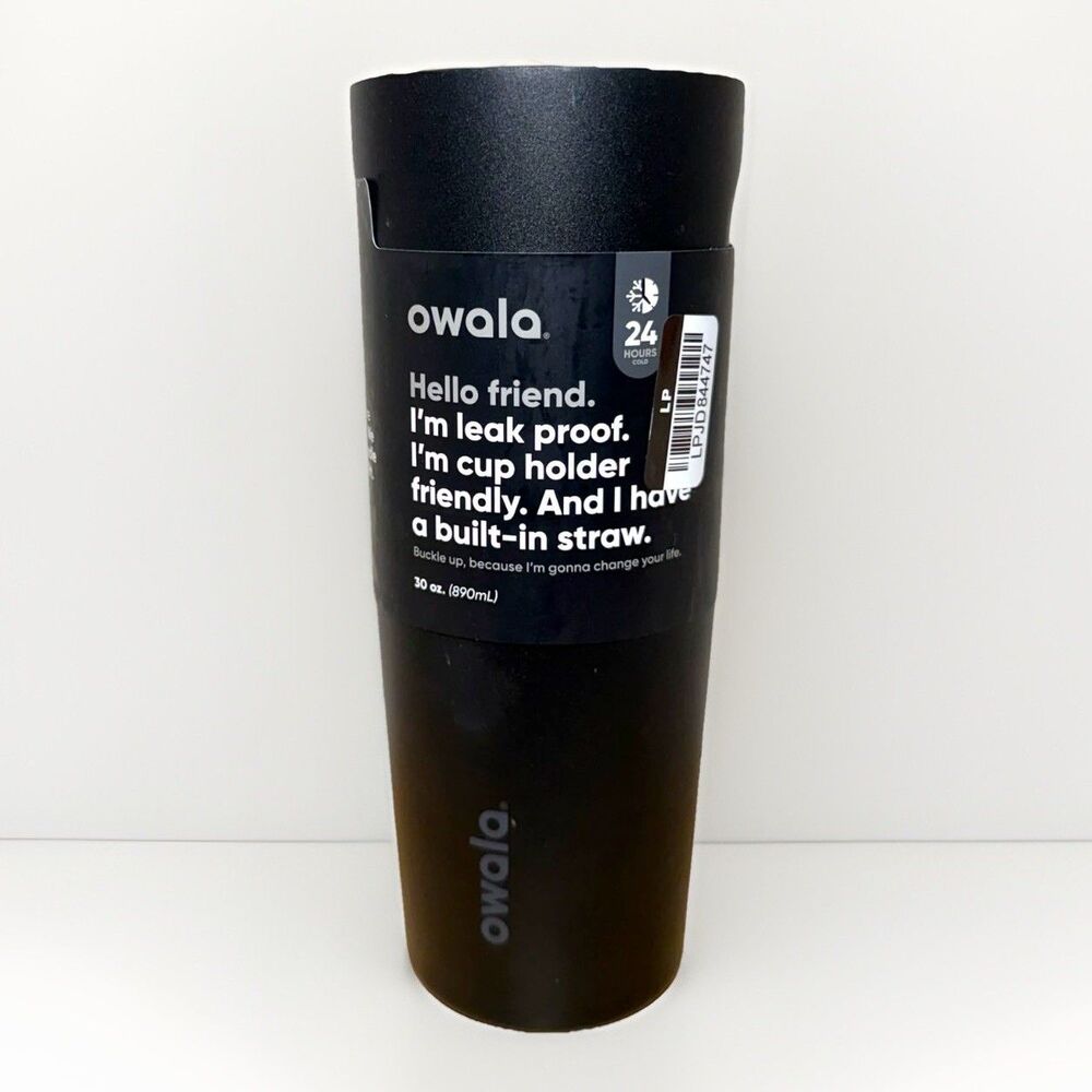 Owala FreeSip Stainless Steel Bottle 30oz Black READ